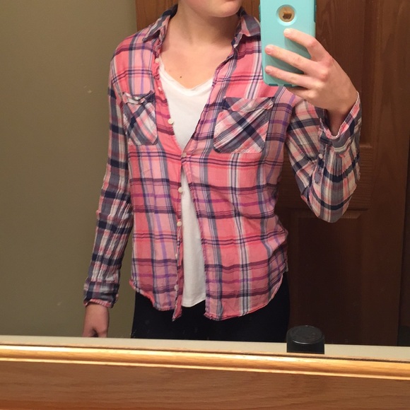 Aeropostale Plaid Lightweight shirt 🌻3/$24 - Picture 3 of 3